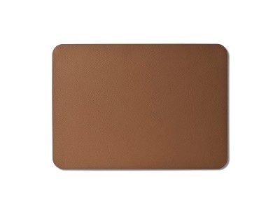 Rectangular Leather Placemat Tobacco