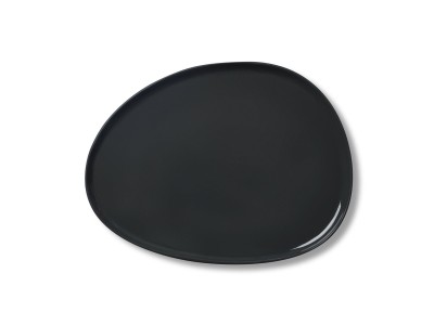 Amorphous Large Plate, Black Color