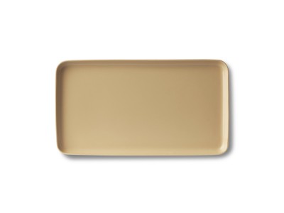 Square Medium Plate, Ivory & Straw Dual Color
