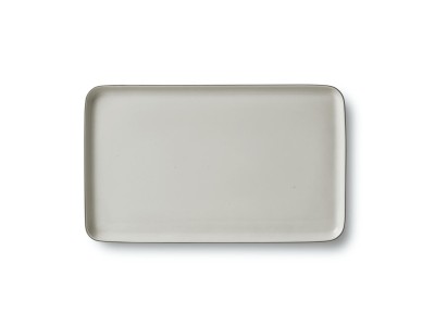 Rectangular Large Plate, Stone & Ivory Color