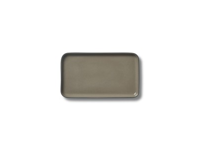 Rectangular Small Plate, Black & Stone Dual Color