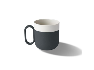 Capsule Tea Cup, Black & Ivory Color