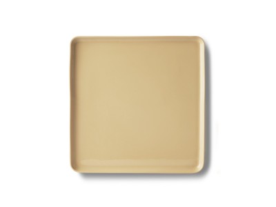 Square Large Plate, Straw Color