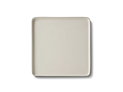 Square Large Plate, Stone & Ivory Dual Color