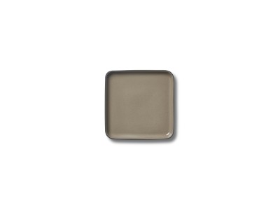 Square Small Plate, Black & Stone Dual Color