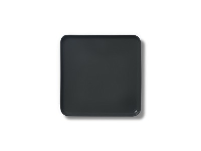 Square Dessert Plate, Black & Ivory Dual Color