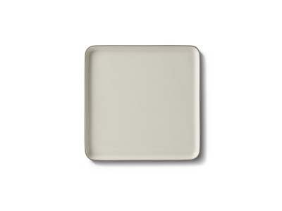 Square Medium Plate, Stone & Ivory Dual Color