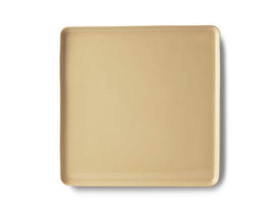 Square Serving Plate, Straw Color