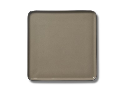 Square Large Plate, Black & Straw Dual Color
