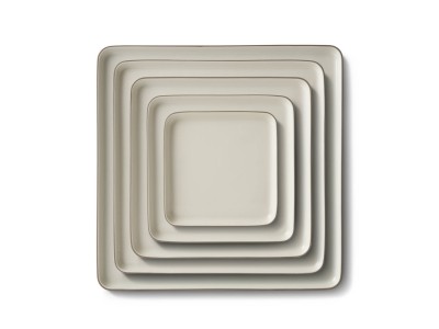 Square Large Plate, Stone Color