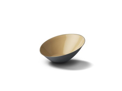 Oval Small Bowl, Black & Straw Dual Color