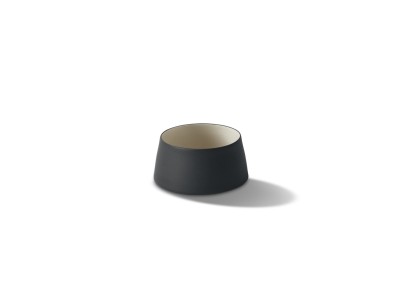 Tube Conical Small Bowl, Black & Ivory Color