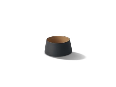 Tube Medium Cone Bowl, Black & Straw Color