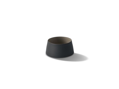 Tube Medium Cone Bowl, Black & Stone Color