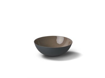 Round Soup Bowl, Black & Stone Color