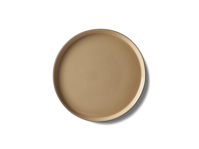 Round Medium Plate, Black & Straw Dual Color - 4600