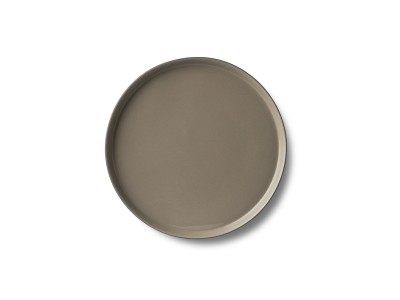 Round Medium Plate, Black & Stone Dual Color