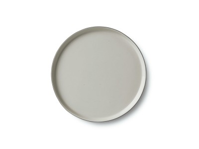 Round Medium Plate, Stone & Ivory Color