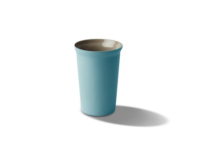 Figürlü Kahve Yanı Uzun Su Bardağı Çift Renk