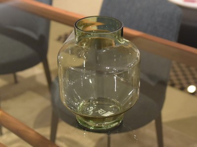 Green Glass Vase L