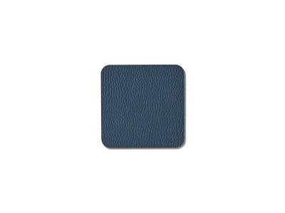 Square Leather Coaster Cobalt