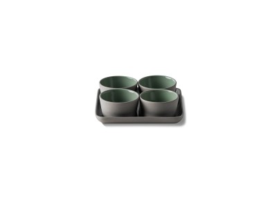 Tube Boxed Coffee Cup-Plate Black Color
