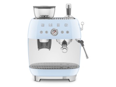 Pastel Blue Espresso Coffee Machine with Grinder EGF03PBEU