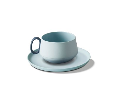 Tube Tea Cup with Saucer