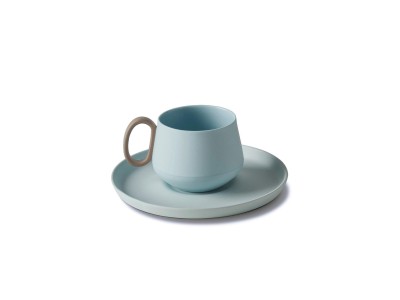 Tube Coffee Cup with Saucer