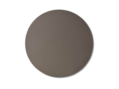 Round Leather Placemat Mink - 4792