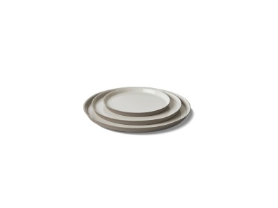 Round Plate Set Stone & Ivory Dual Color